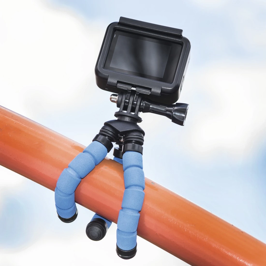 Trépied Flex pour smartphone et GoPro, 26 cm, bleu
