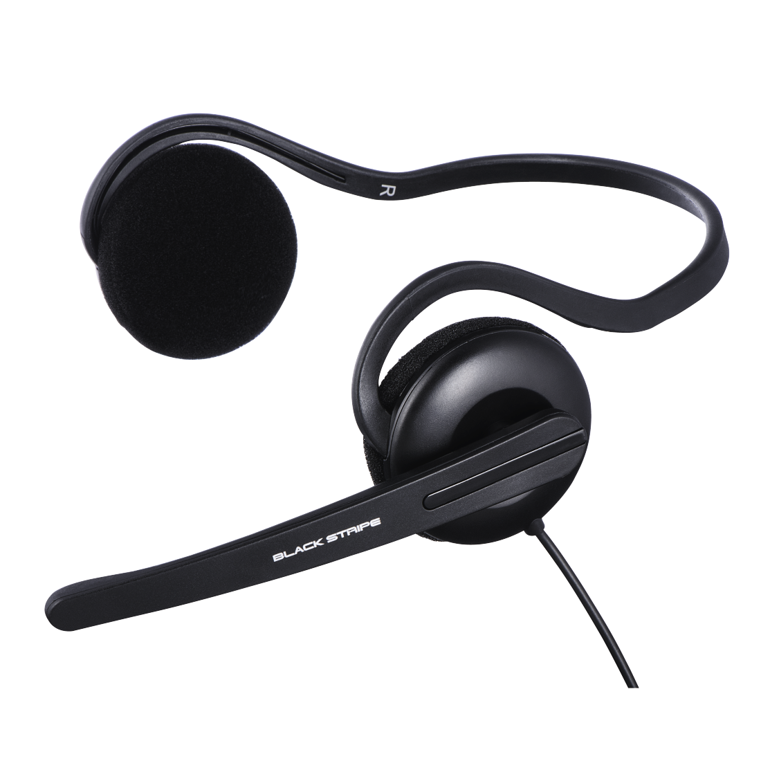00053979 Hama Casque Micro Pc Tour De Cou Black Stripe Hamafr