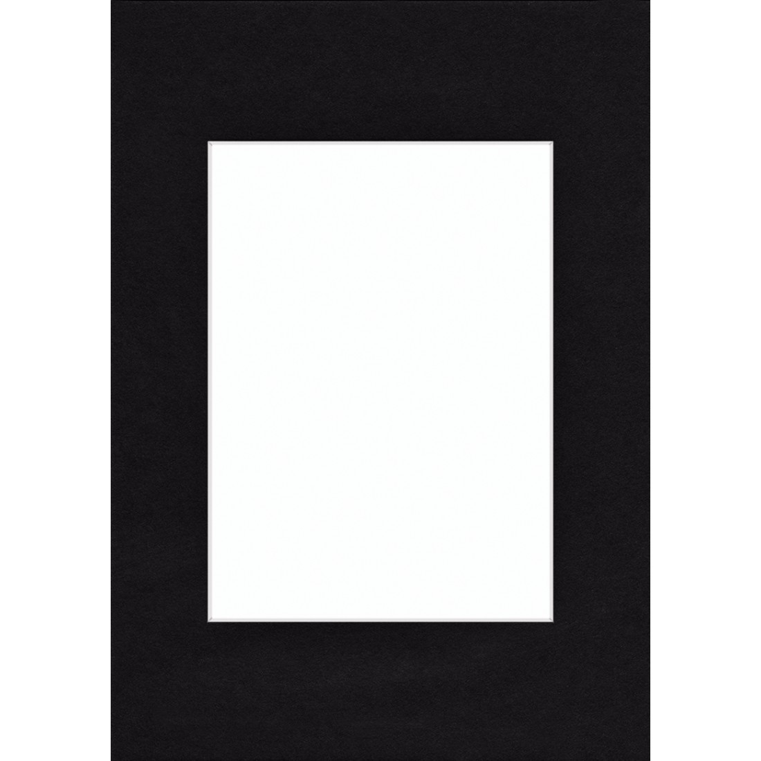 Cadre Photo avec Passe-Partout Noir pour Image 48x68 cm ou 68 x 48