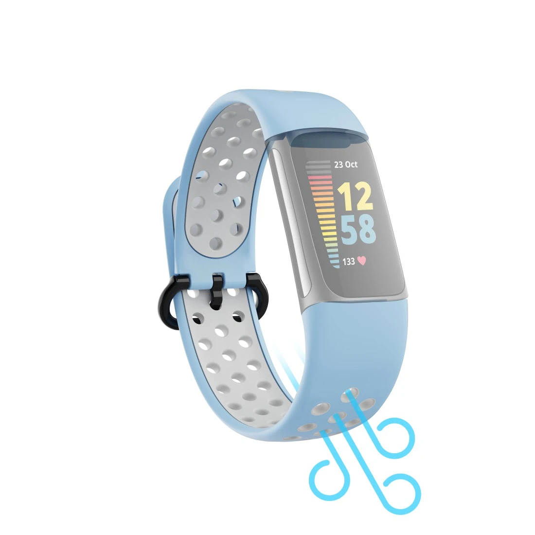 Bracelet sport Fitbit Charge 2 - gris clair