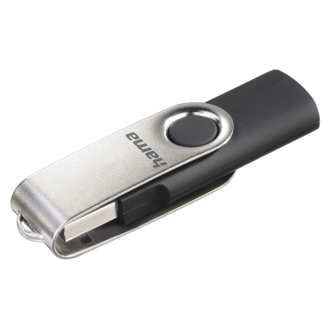 Clé USB 2.0 Rotate, 64GB, 15MB / s, Noir / Argenté