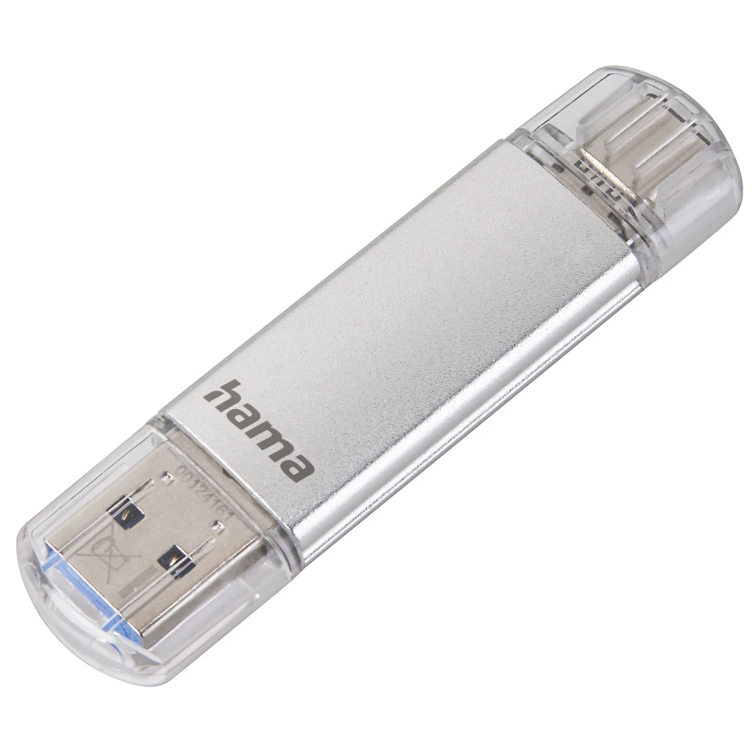 Clé USB "C-Laeta", USB 3.1/USB 3.0 Type-C, 16 Go, 40 Mo/s, argentée | Hama