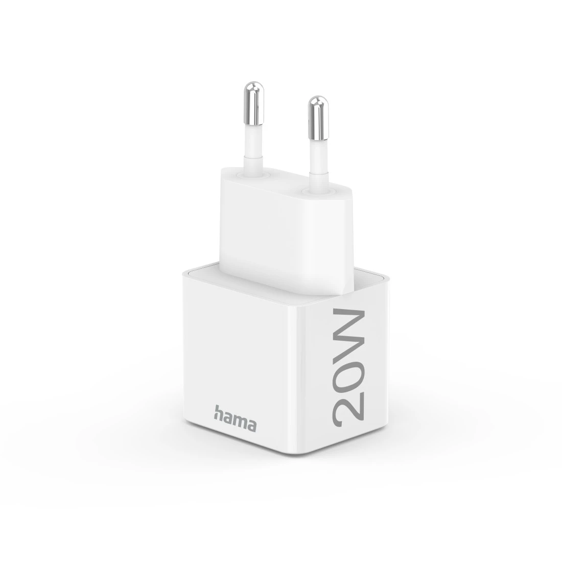 Chargeur rapide, USB-C, PD/Qualcomm®, mini-chargeur, 20 W, blanc