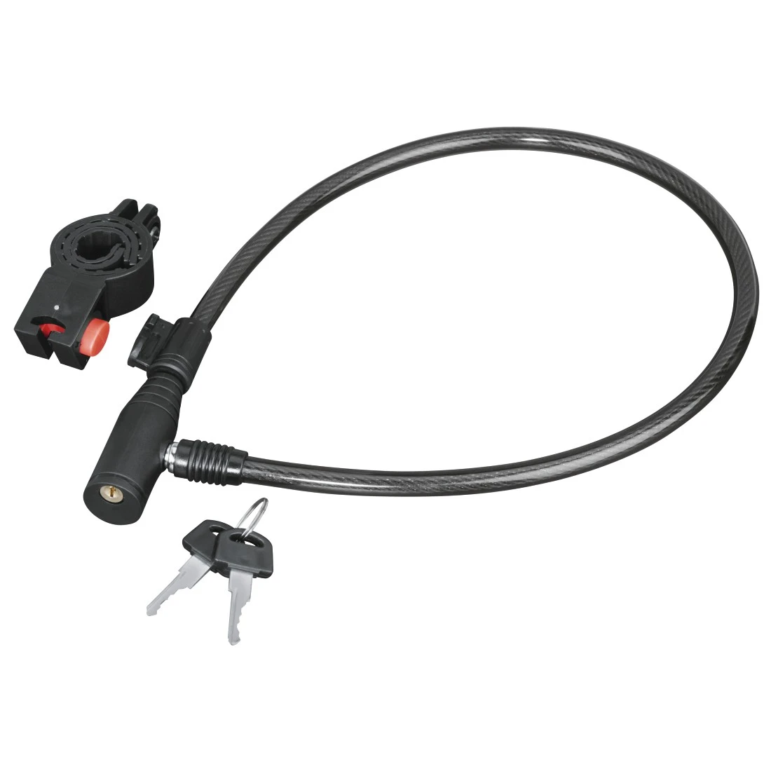 Câble antivol pour vélo, 65 cm, noir