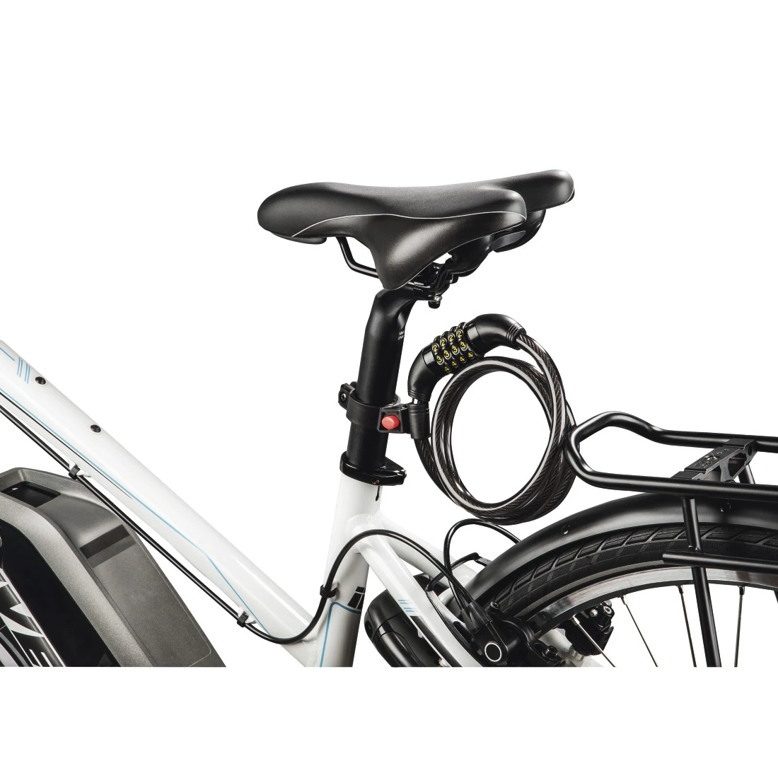Antivol pour vélo Chaînes en acier pour cyclomoteurs Antivol à combinaison  Acier 120cm Haute qualité