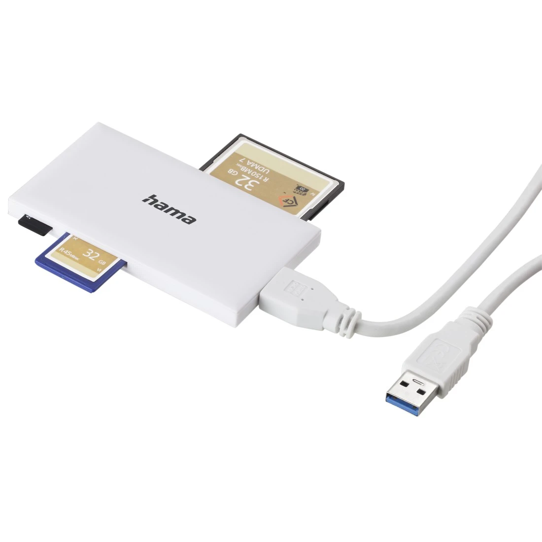 LECTEUR USB 3.0 SLIM DE CARTES SD/MICROSD/CF/MS, NOIR