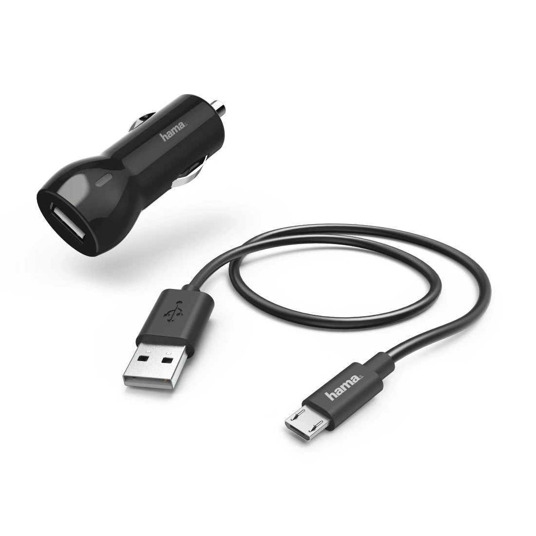 Kit charge allume cigare, micro-USB, 2,4 A, noir