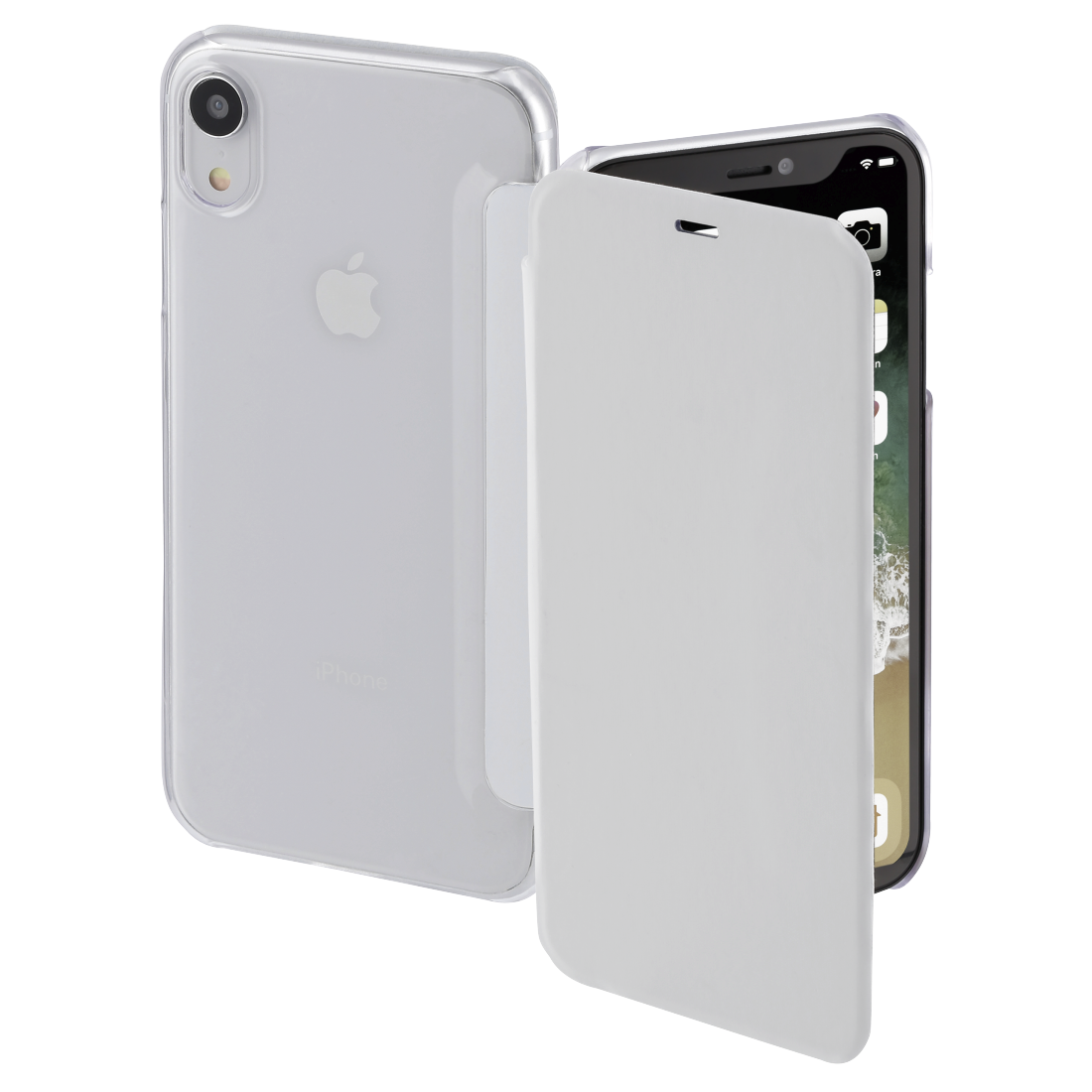 coque iphone xr blanc transparente