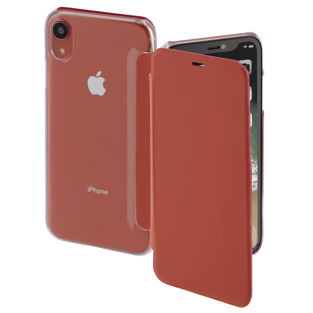 coque iphone xr clapet transparent