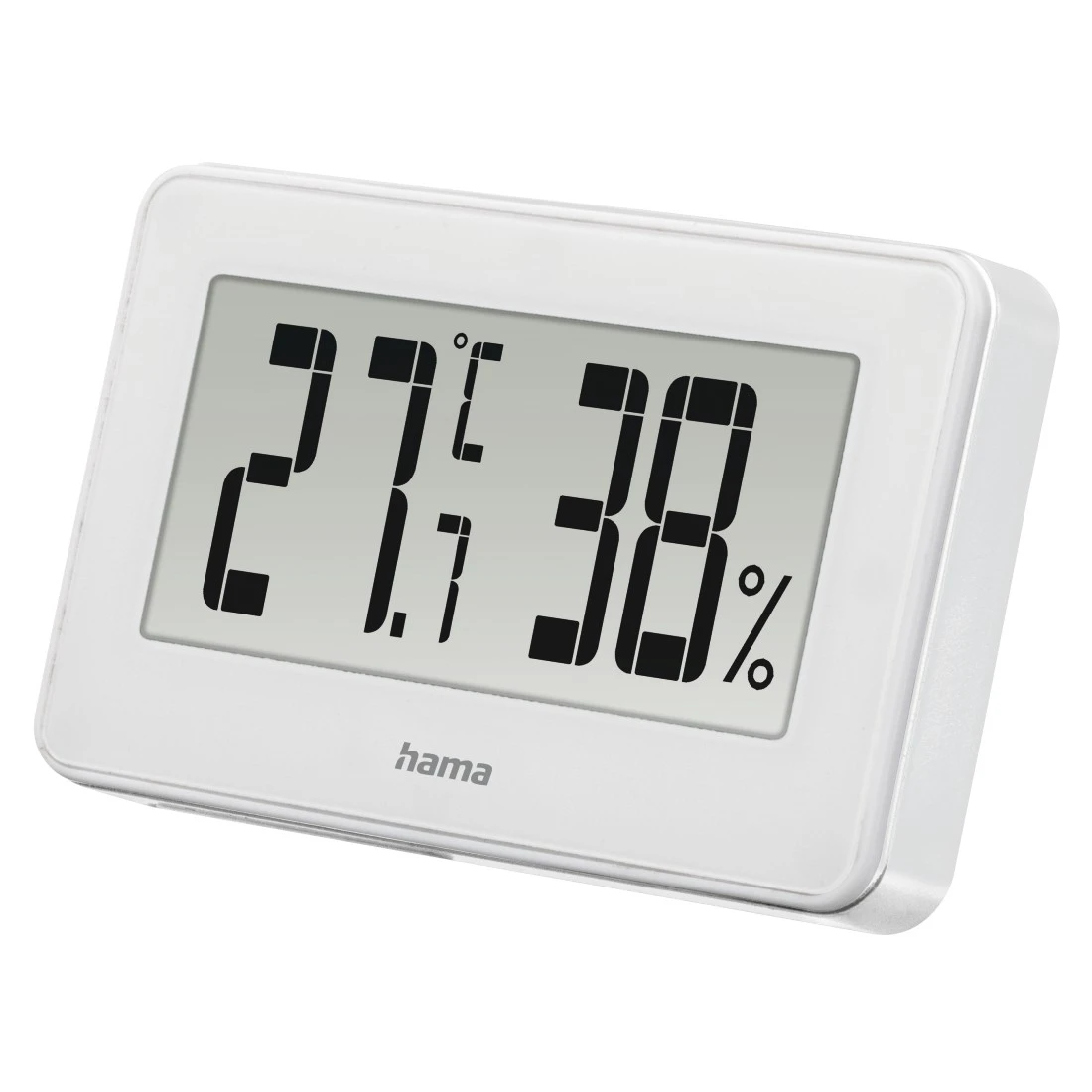 2 Pièces Mini Thermometre Interieur Numérique, Hygrometre Portable  Professionnel Grand Écran Avec Horloge, Thermomètre Blanc [H663]
