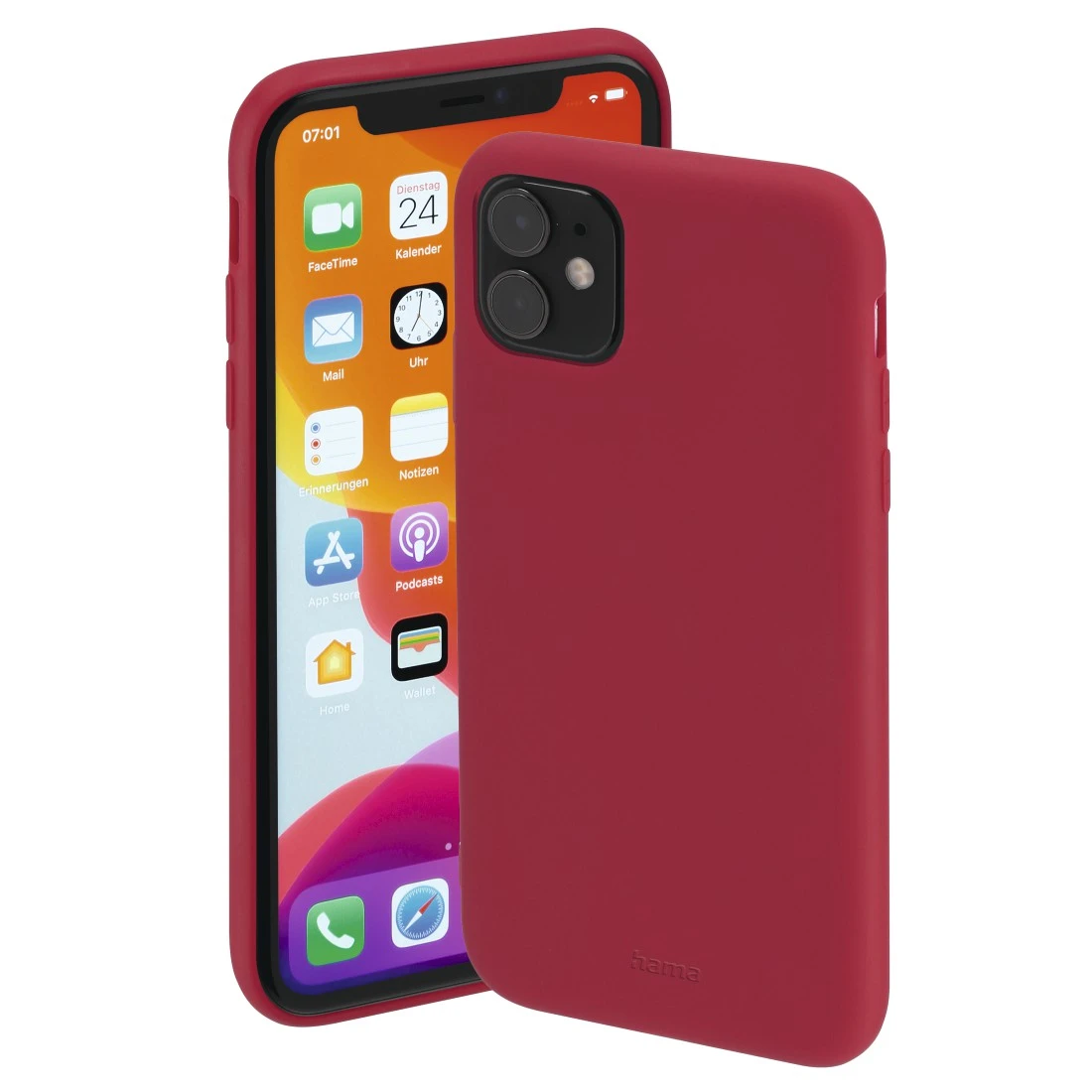 Coque iPhone 13 silicone couleur Rouge 
