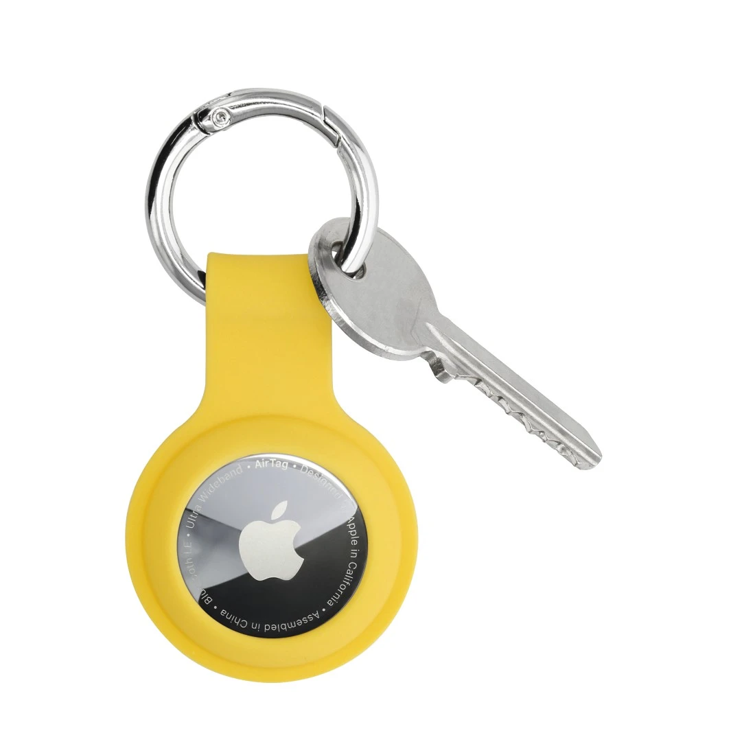 Other - Etui en PU avec porte-clés jaune pour votre Apple AirTag