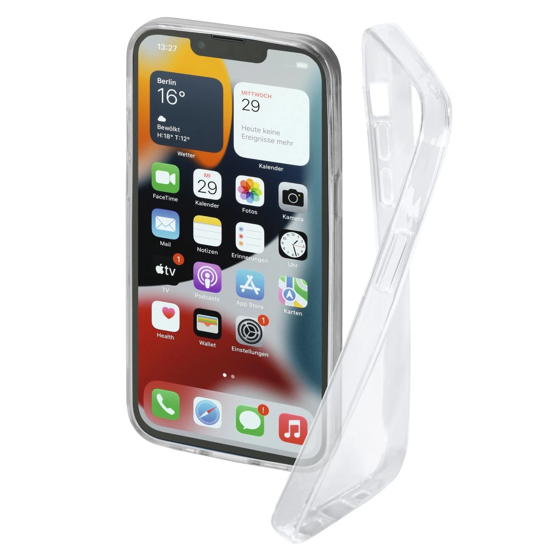 Coque de protection Crystal Clear pour Apple iPhone 13, transparente