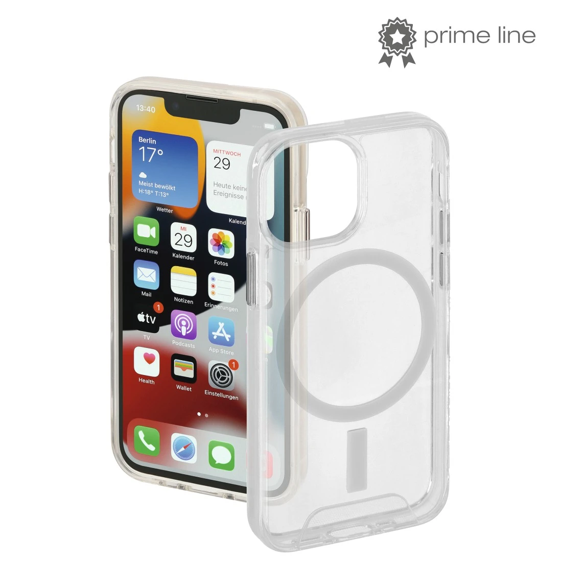 Coque protection MagCase Safety pr Apple iPhone 13 mini, transp.