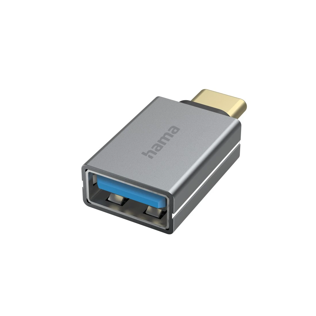 Adaptateur USB-OTG, f. USB-C - port USB, USB 3.2 Gen1, 5 Gbit / s, alu