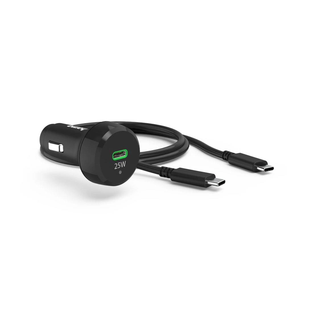 Chargeur rapide de voiture avec câble de charge USB-C, PD/ QC, 25 W, 1 m, n