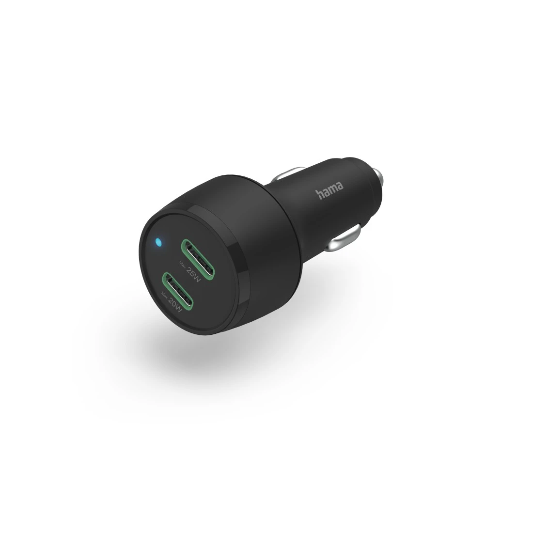 Chargeur USB pour voiture '3EN1', 12/24 V, noir sur