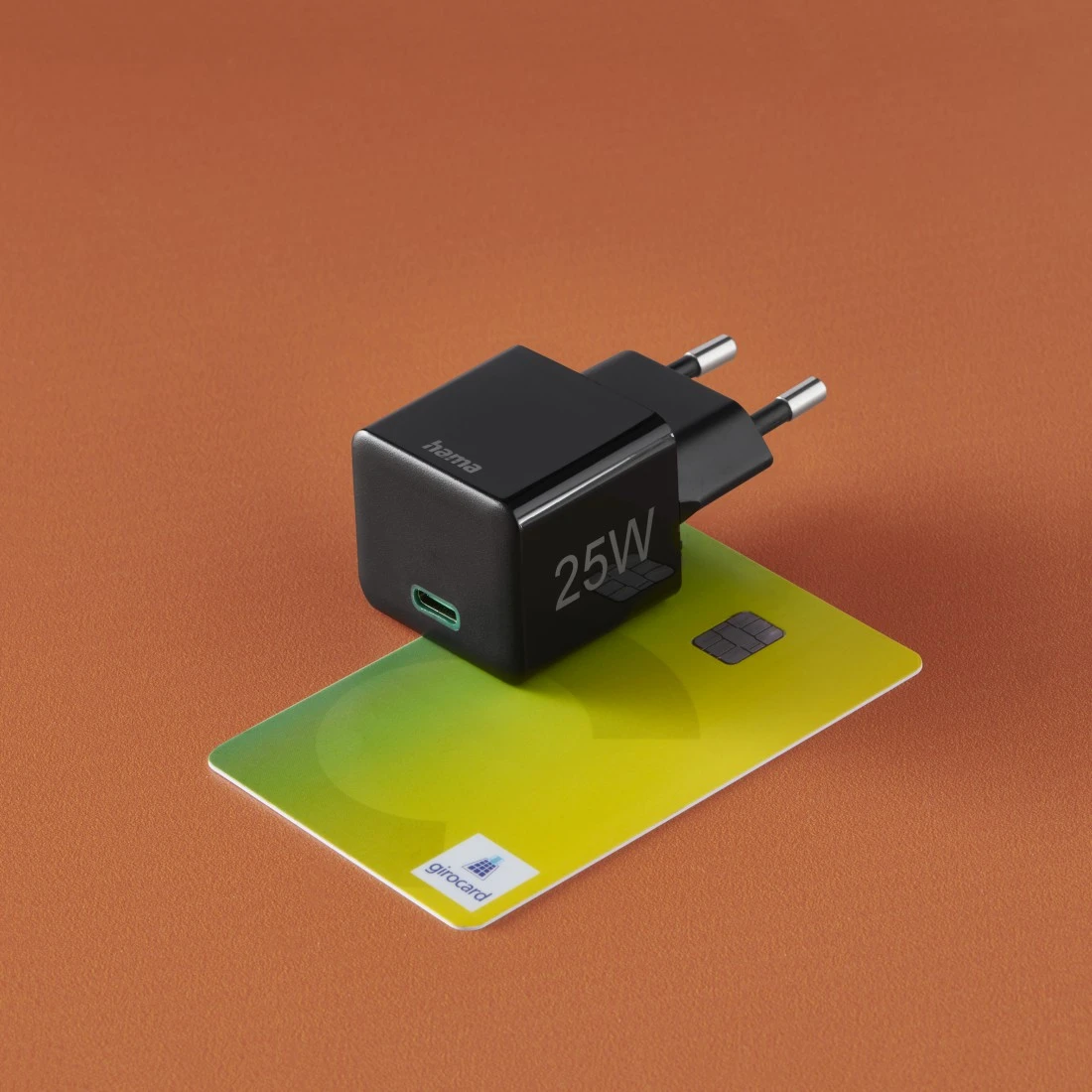 Chargeur rapide, USB-C, PD/Qualcomm®, mini-chargeur, 25 W, noir