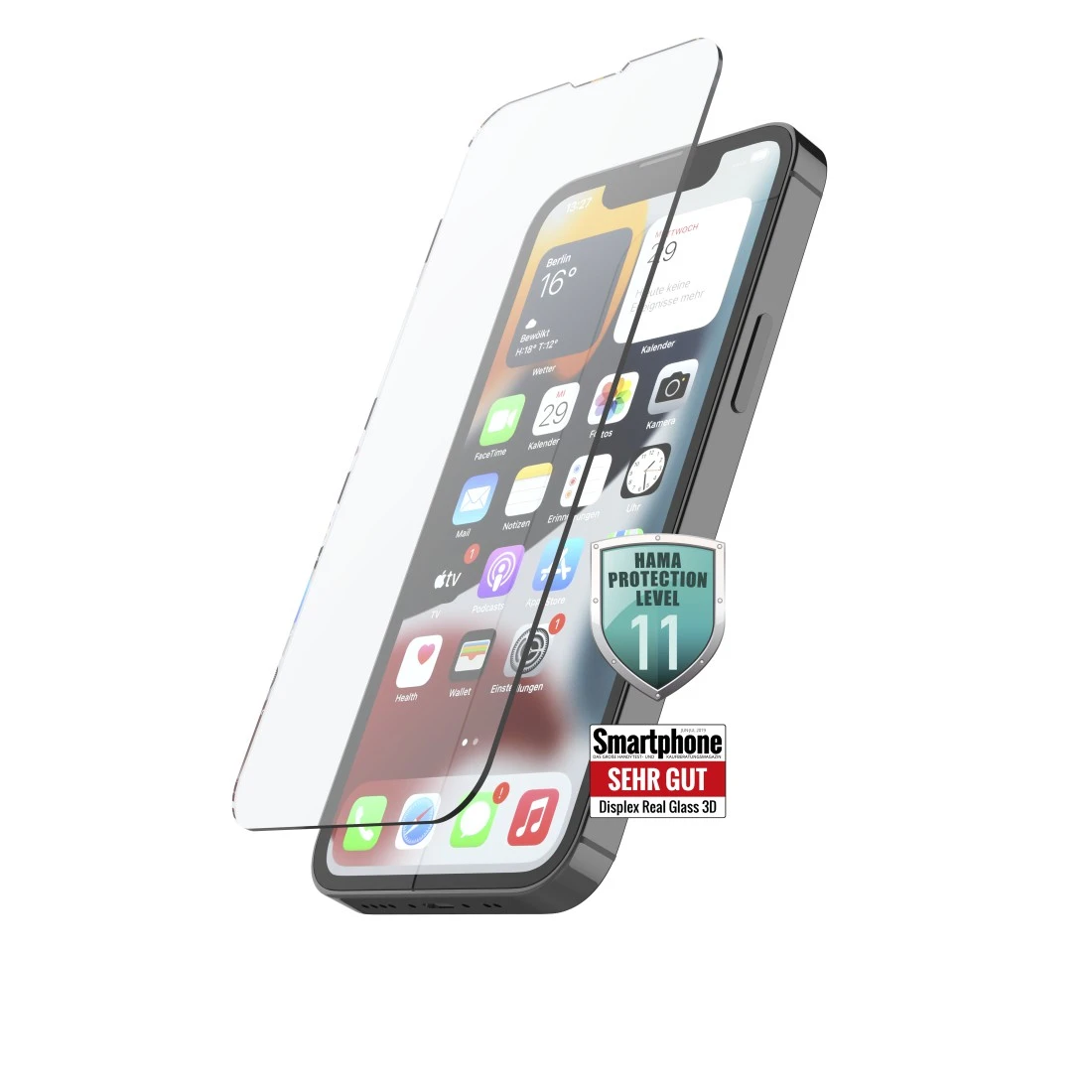 Verre de protection Full-Screen 3D pour Apple iPhone 13 mini, noir