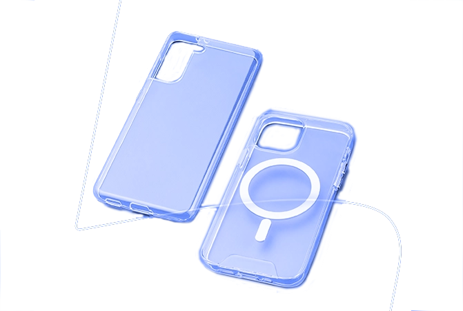 Deux coques téléphone transparentes