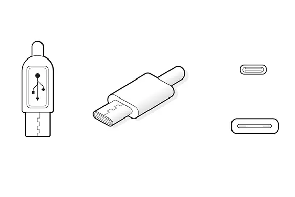 USB-C á USB-C Câble, Chargement Rapide Standard