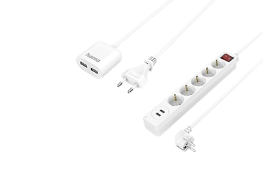 Hama Chargeur USB bloc secteur USB-A adapt. univ. affichage LED 6W