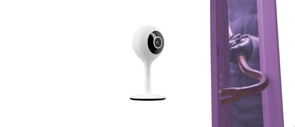 Caméra Wi-Fi et image d’un cambriolage