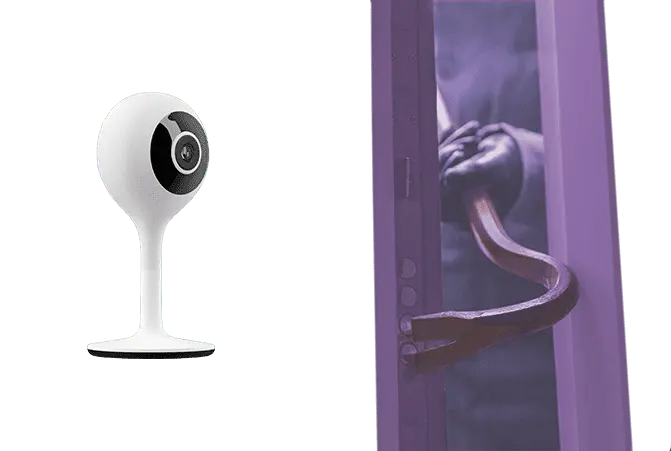 Caméra Wi-Fi et image d’un cambriolage