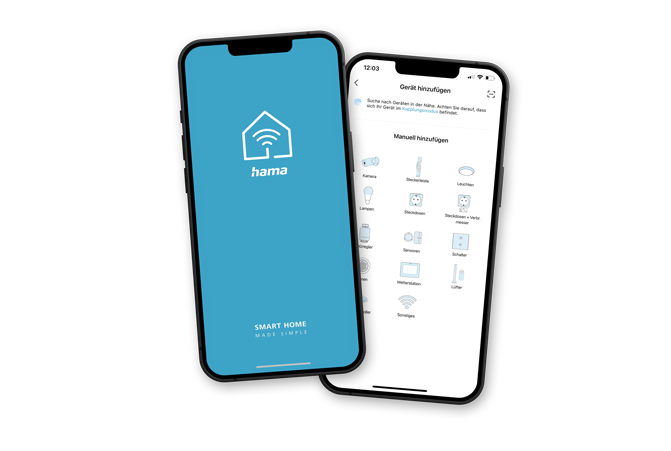 Smartphone avec application smart home active.