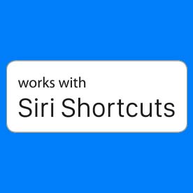 Logo : works with Siri Shortcuts
